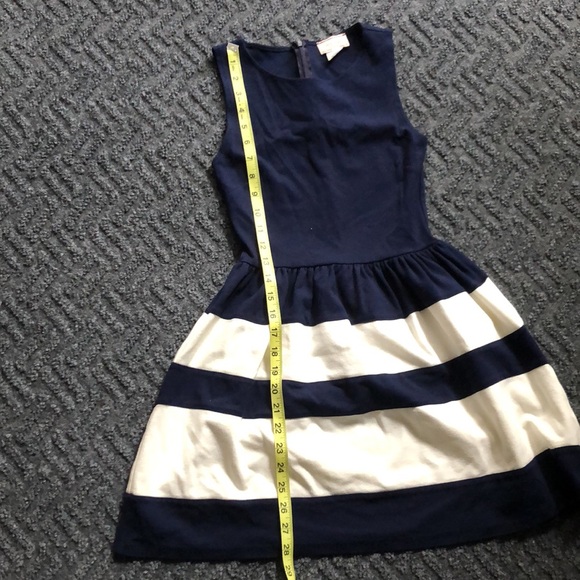 Navy and White Striped Midi Dress - Picture 8 of 8